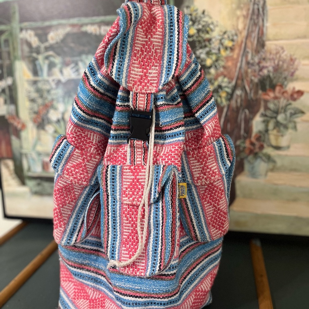 Colorful Striped Backpack